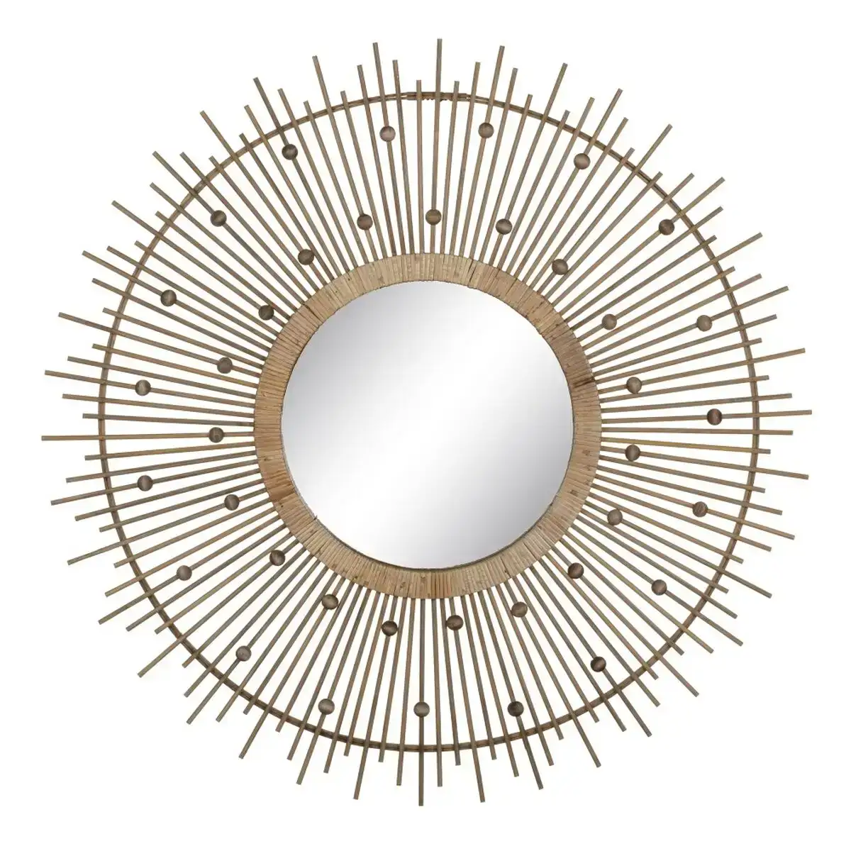 Miroir mural naturel 90 x 3 x 90 cm bambou_8927. DIAYTAR SENEGAL - Votre Destination Shopping pour Tous. Parcourez notre boutique en ligne et découvrez une variété de produits pour satisfaire tous vos besoins et désirs.