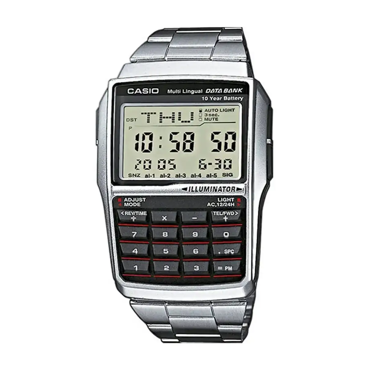 Montre homme casio databank calculator steel_2581. DIAYTAR SENEGAL - L'Univers du Choix et de l'Authenticité. Explorez notre catalogue et découvrez des articles qui incarnent le patrimoine du Sénégal et la modernité du monde.