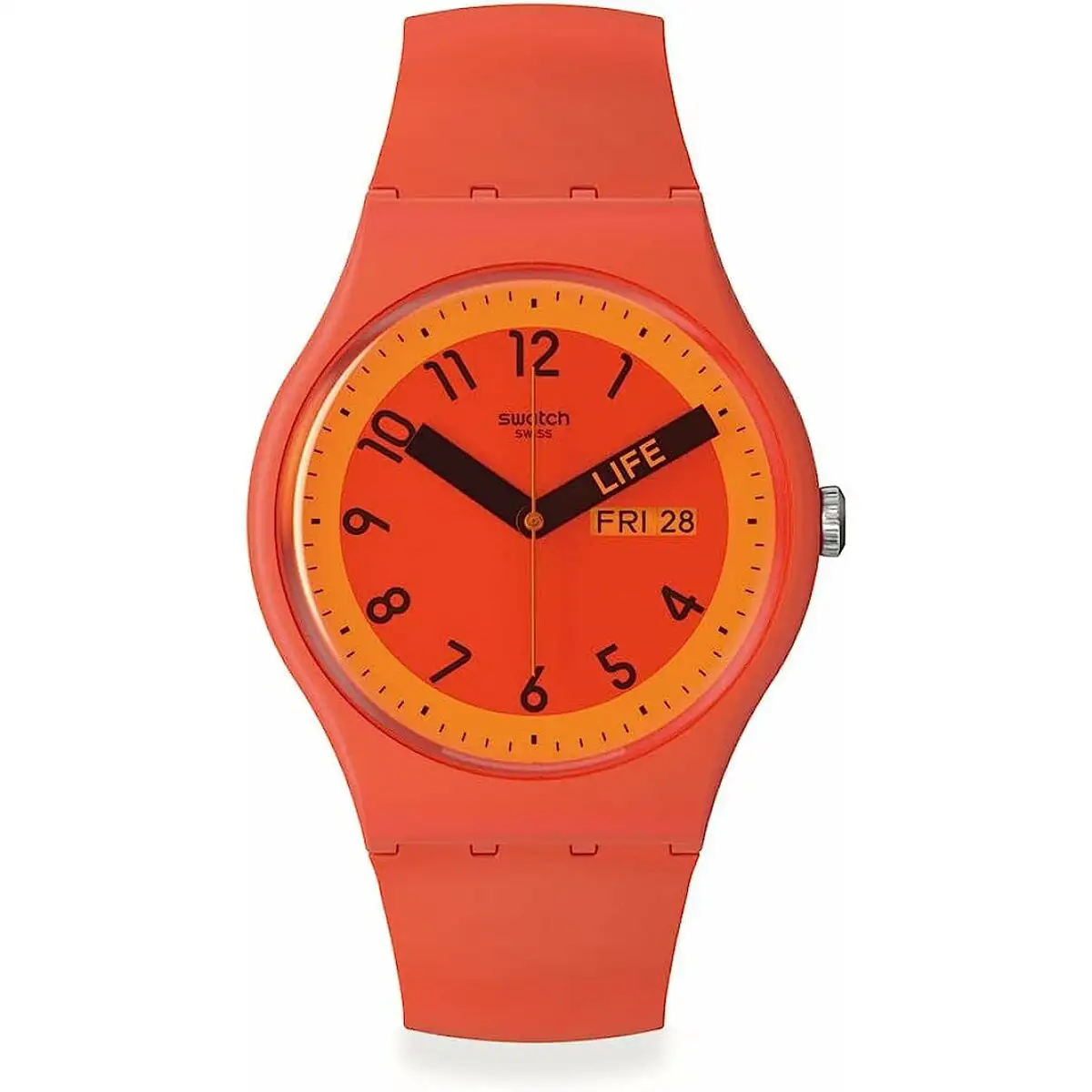 Montre homme swatch proudly red o 41 mm _4792. Bienvenue chez DIAYTAR SENEGAL - Où Chaque Produit a son Histoire. Découvrez notre sélection unique et trouvez des articles qui racontent la richesse culturelle et artistique du Sénégal.