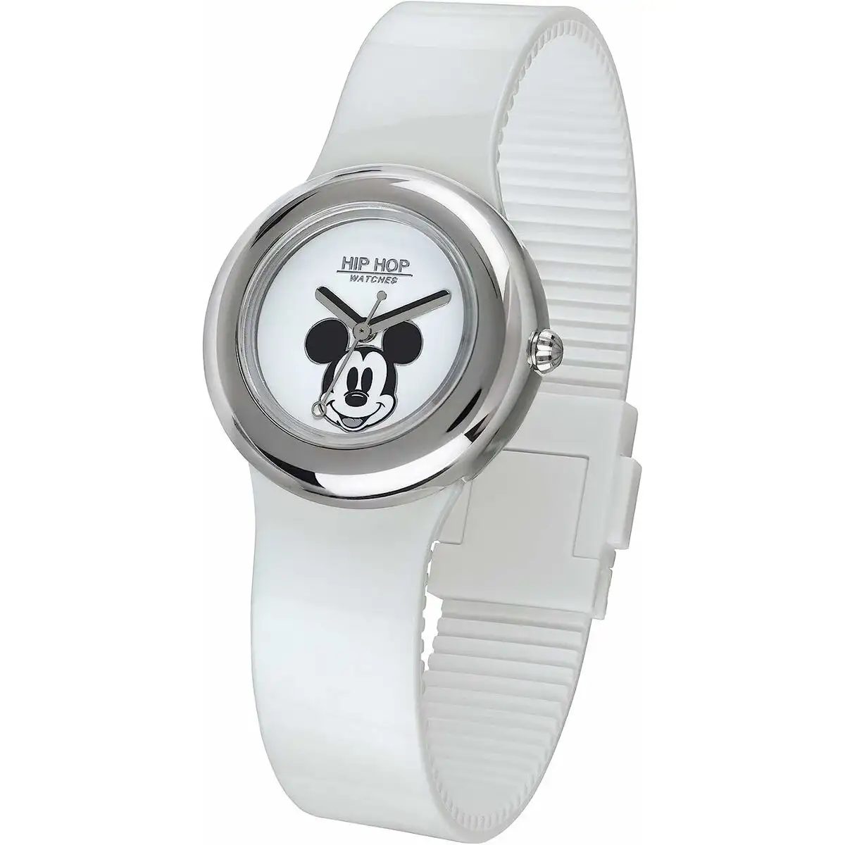 Montre unisexe hip hop mickey metal white o 32 mm _8458. DIAYTAR SENEGAL - Là où Choisir est un Acte d'Amour pour la Culture Sénégalaise. Explorez notre gamme et choisissez des produits qui célèbrent la richesse de notre patrimoine.