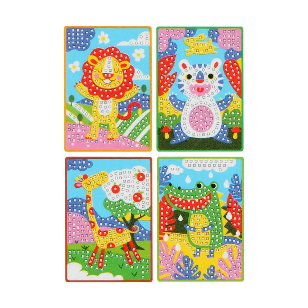 Mosaique animals 26 x 18 cm_2562. DIAYTAR SENEGAL - Là où la Découverte est au Rendez-vous. Plongez dans notre catalogue et trouvez des articles qui éveilleront votre curiosité et élargiront vos horizons.