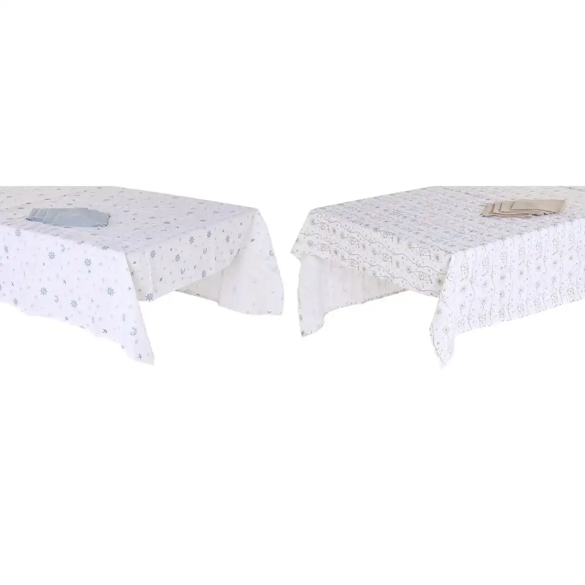 Nappe et serviettes de table dkd home decor 150 x 150 x 0 5 cm bleu marron blanc 2 unites _1426. DIAYTAR SENEGAL - Votre Source de Trésors Culturels. Naviguez à travers notre catalogue et trouvez des articles qui mettent en avant la richesse de la culture sénégalaise.
