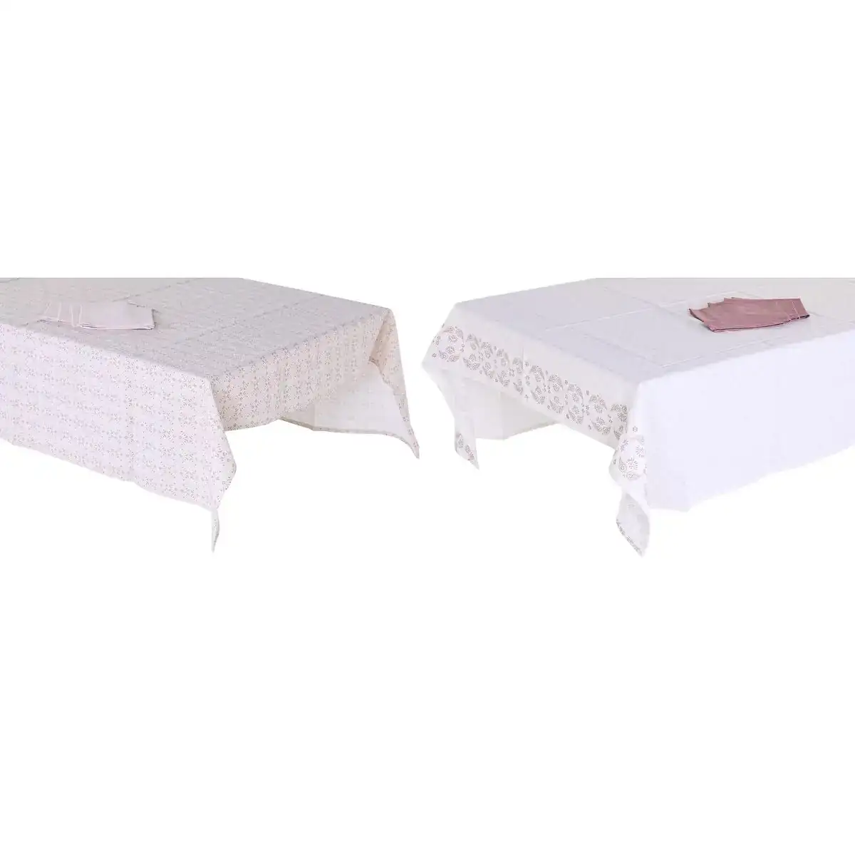 Nappe et serviettes de table dkd home decor 150 x 150 x 0 5 cm rose blanc 2 unites _9448. DIAYTAR SENEGAL - Votre Destination pour un Shopping Inégalé. Naviguez à travers notre sélection minutieuse pour trouver des produits qui répondent à tous vos besoins.
