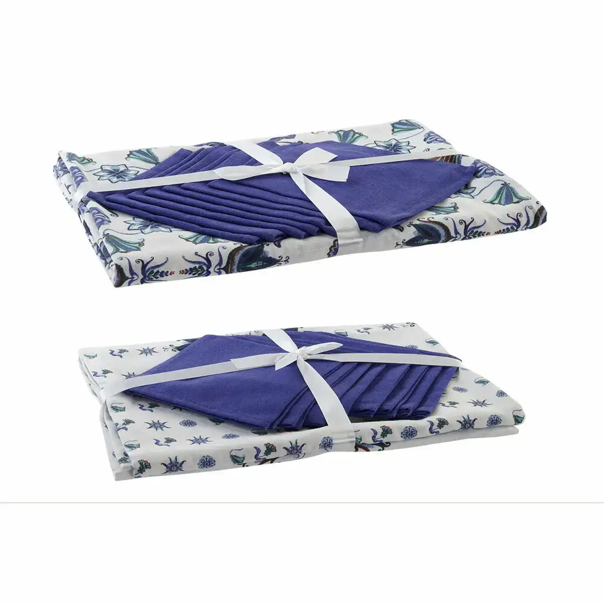 Nappe et serviettes de table dkd home decor 150 x 250 x 0 5 cm bleu blanc 2 unites _8501. DIAYTAR SENEGAL - Votre Pass vers la Découverte. Explorez notre boutique en ligne et plongez dans un voyage à travers des produits authentiques et contemporains, tous réunis sous un même toit.