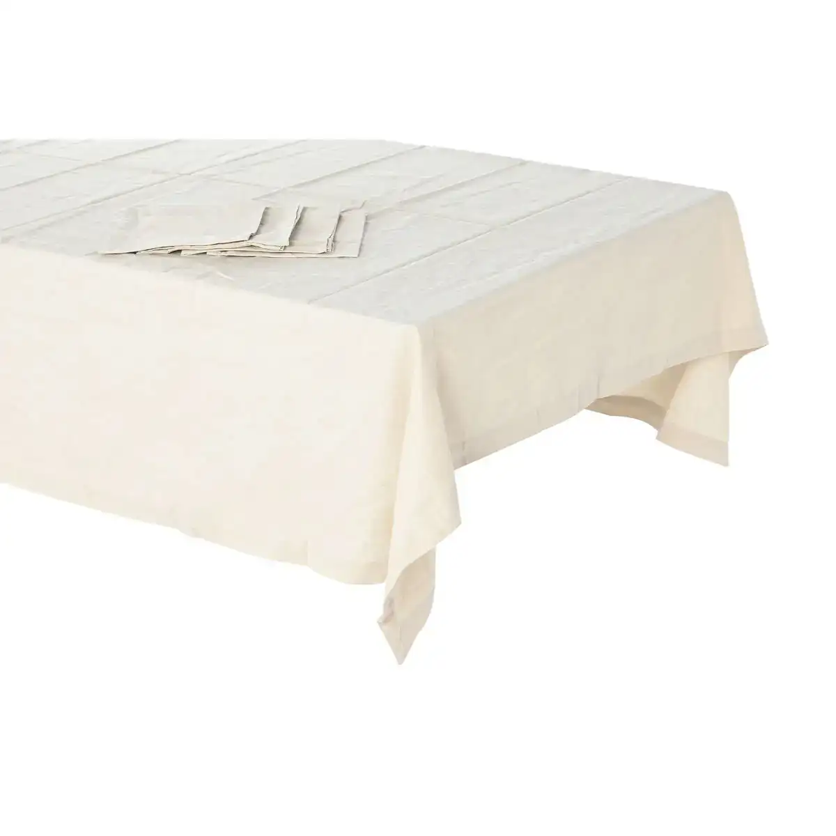 Nappe et serviettes de table dkd home decor beige_5541. DIAYTAR SENEGAL - Où Chaque Produit est une Promesse de Qualité. Explorez notre boutique en ligne et choisissez des produits qui répondent à vos exigences élevées.