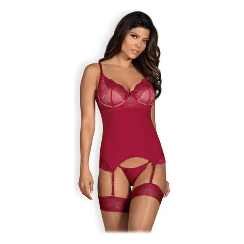 Nuisette string rosalyne corset obsessive rouge_6106. DIAYTAR SENEGAL - L'Art de Vivre le Shopping en Ligne. Découvrez notre plateforme intuitive et trouvez des produits qui vous inspirent et vous enchantent, à chaque clic.