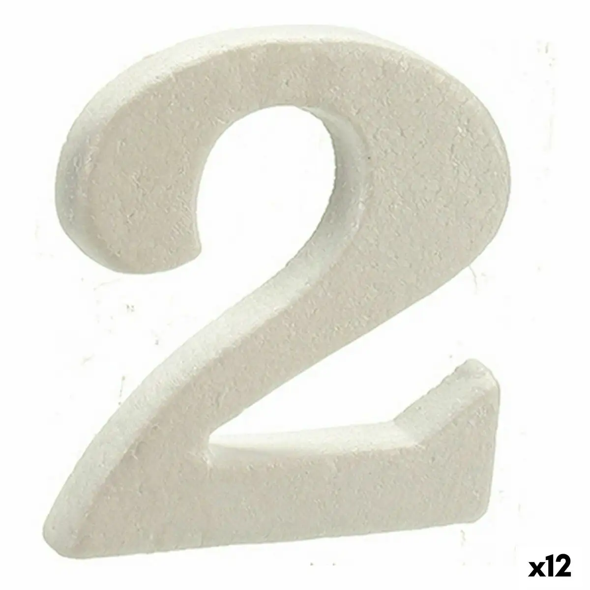 Numero 2 blanc polystyrene 2 x 15 x 10 cm 12 unites _3985. DIAYTAR SENEGAL - Là où Chaque Achat Contribue à un Rêve. Naviguez à travers notre boutique en ligne et soutenez des artisans talentueux tout en acquérant des trésors.