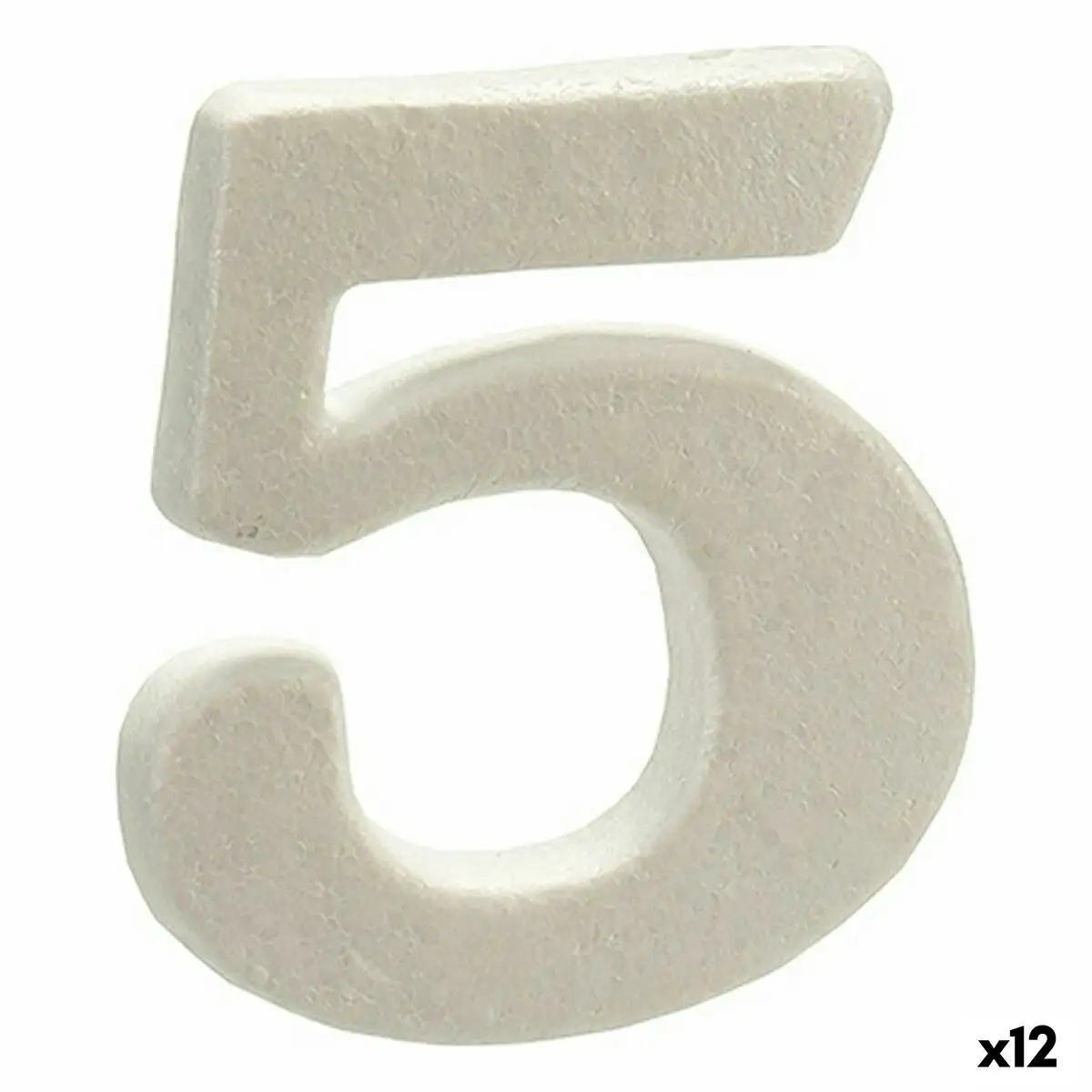 Numero 5 blanc polystyrene 2 x 15 x 10 cm 12 unites _7474. DIAYTAR SENEGAL - Là où Chaque Achat a du Sens. Explorez notre gamme et choisissez des produits qui racontent une histoire, du traditionnel au contemporain.