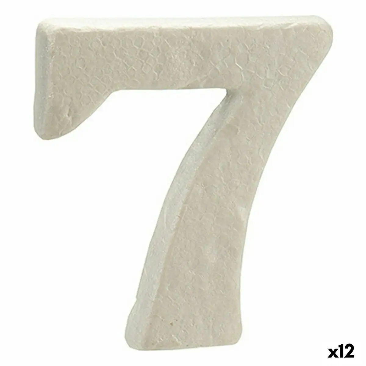 Numero 7 blanc polystyrene 2 x 15 x 10 cm 12 unites _5826. DIAYTAR SENEGAL - Votre Passage vers l'Éclat et la Beauté. Explorez notre boutique en ligne et trouvez des produits qui subliment votre apparence et votre espace.