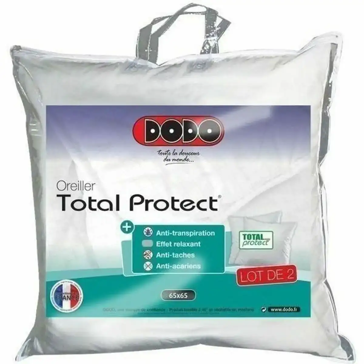 Oreiller dodo total protect blanc 65 x 65 cm 2 unites _8119. Entrez dans l'Univers de DIAYTAR SENEGAL - Où Choisir est un Plaisir. Explorez notre gamme variée et trouvez des articles qui parlent à votre cœur et à votre style.