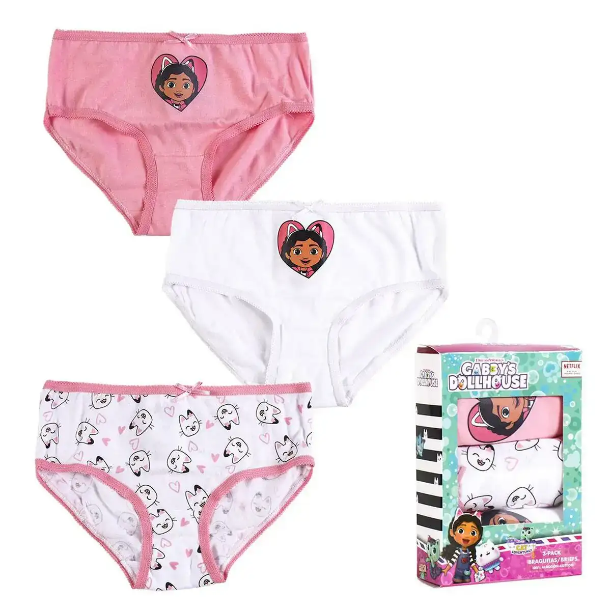 Pack de culottes pour fille gabby s dollhouse 3 unites multicouleur_3216. DIAYTAR SENEGAL - L'Art de Choisir, l'Art de Vivre. Explorez notre univers de produits soigneusement sélectionnés pour vous offrir une expérience shopping riche et gratifiante.