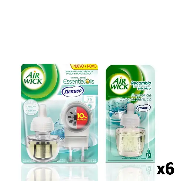 Pack diffuseur electrique 6 recharges air wick nenuco_9176. DIAYTAR SENEGAL - Où Chaque Produit est une Promesse de Qualité. Explorez notre boutique en ligne et choisissez des produits qui répondent à vos exigences élevées.