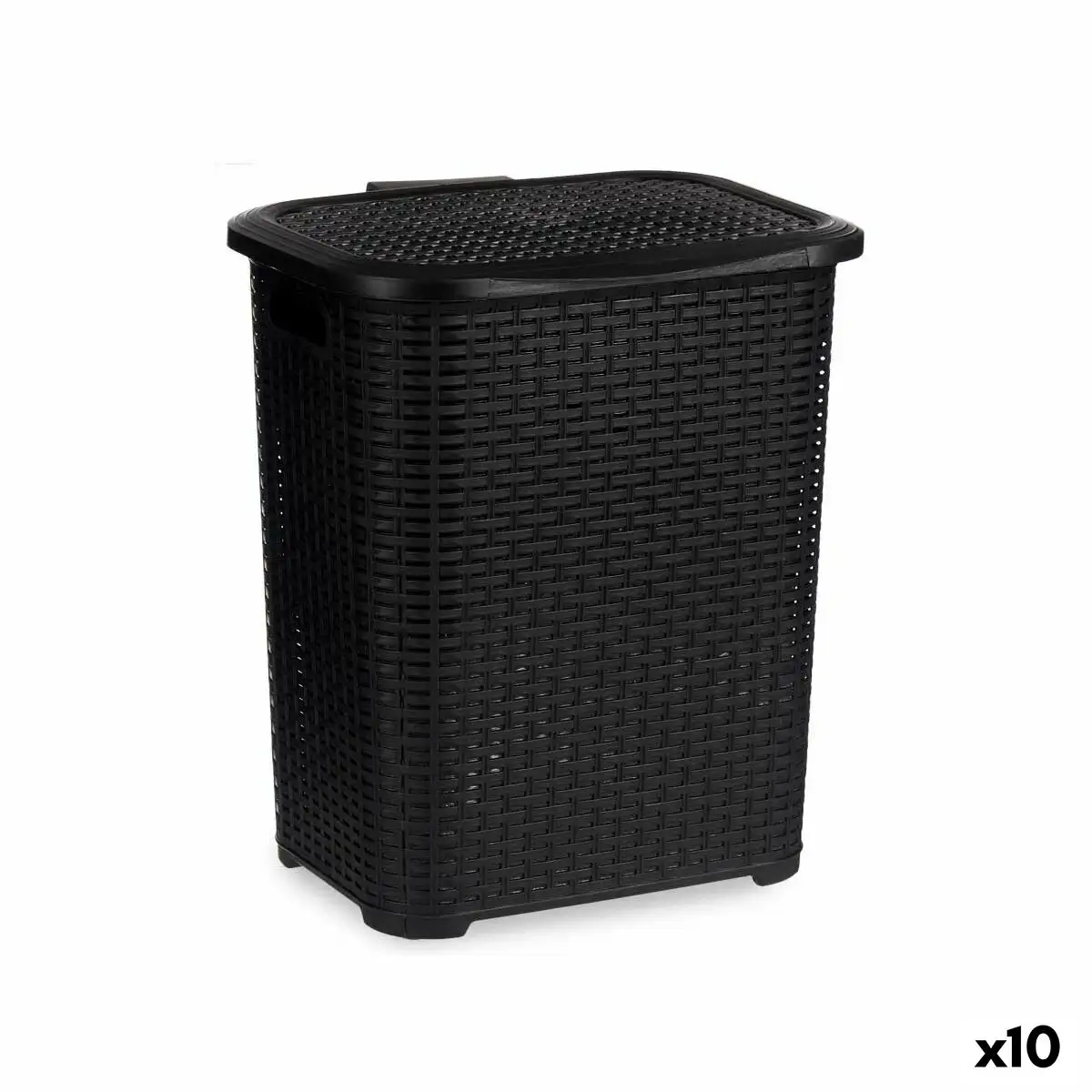 Panier a linge anthracite plastique 42 l 34 5 x 48 x 41 cm 10 unites _6653. DIAYTAR SENEGAL - Où Choisir est un Voyage Cultuel. Explorez notre boutique en ligne et découvrez des produits qui célèbrent la richesse et la diversité culturelle du Sénégal.