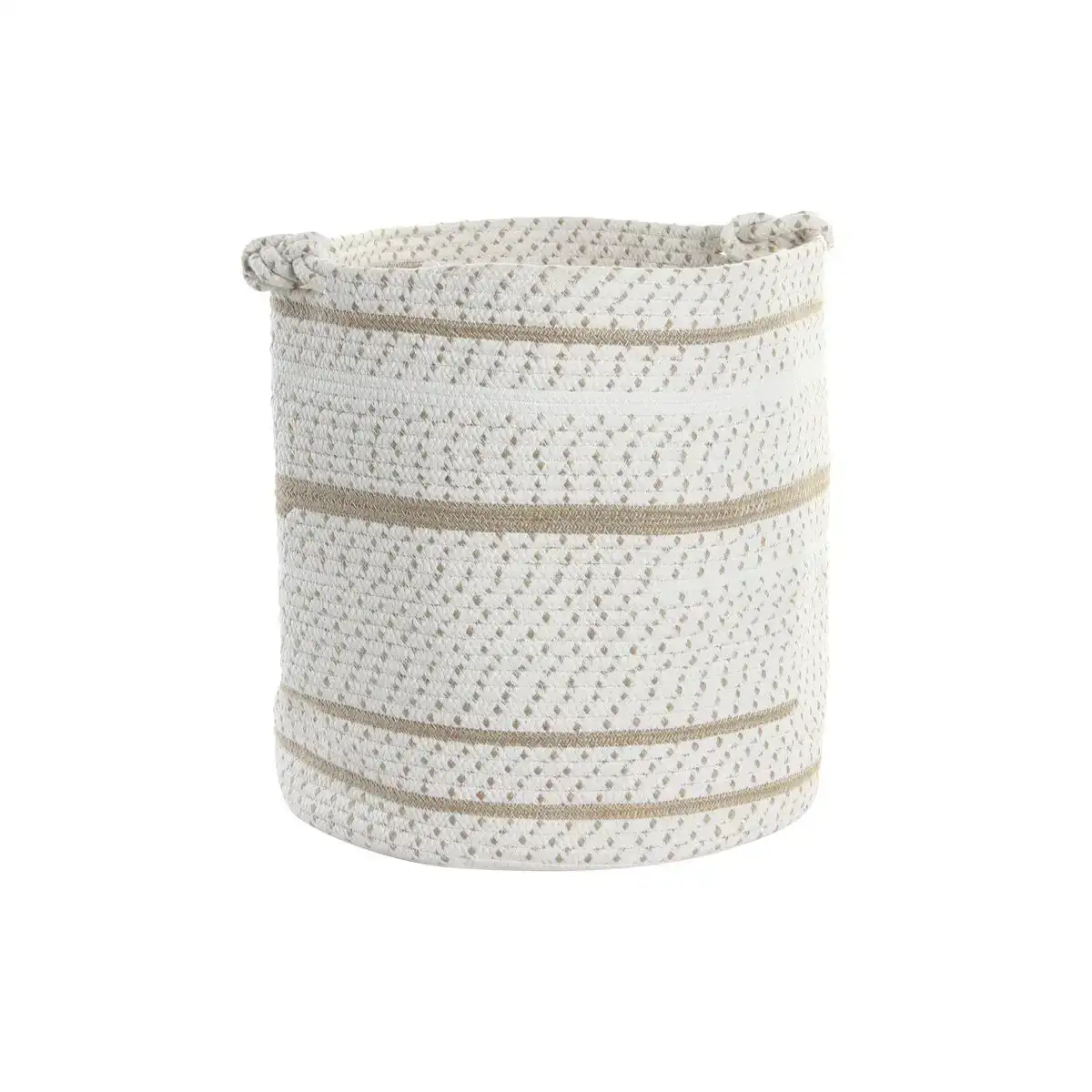 Panier a linge dkd home decor naturel marron coton jute 42 x 42 x 45 cm _1267. DIAYTAR SENEGAL - L'Art de Vivre le Shopping en Ligne. Découvrez notre plateforme intuitive et trouvez des produits qui vous inspirent et vous enchantent, à chaque clic.