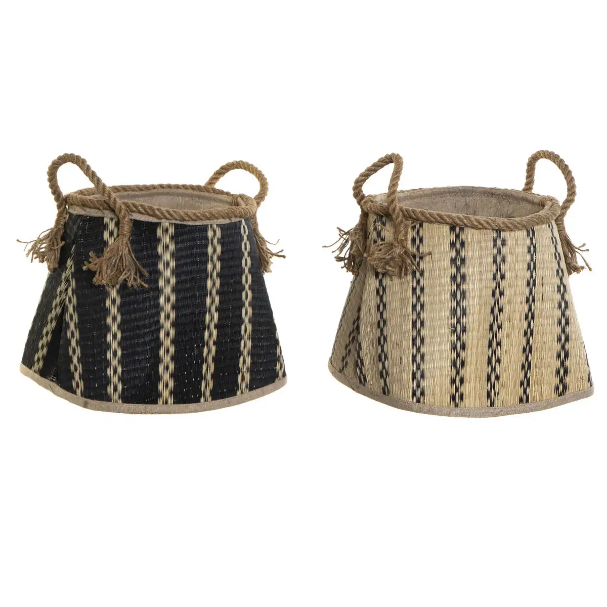 Panier dkd home decor noir naturel bois 31 x 31 x 28 cm 2 unites _2639. DIAYTAR SENEGAL - Là où la Diversité Rencontre la Qualité. Parcourez notre gamme complète et trouvez des produits qui incarnent la richesse et l'unicité du Sénégal.