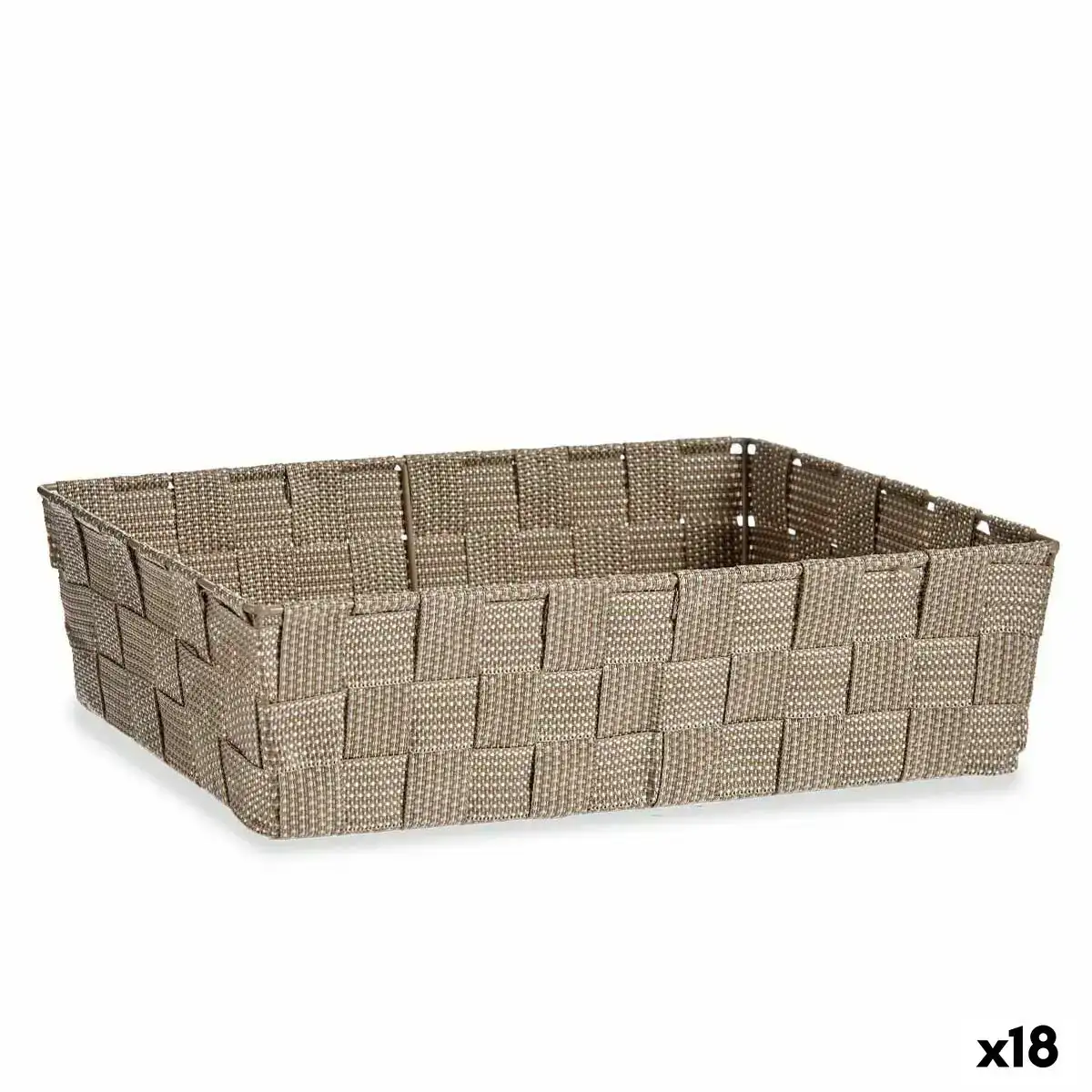 Panier multi usages beige tissu 3 8 l 34 x 8 5 x 21 cm 18 unites _6216. DIAYTAR SENEGAL - Votre Destination Shopping Exquise. Explorez notre boutique en ligne et découvrez des trésors qui ajoutent une touche de sophistication à votre style et à votre espace.
