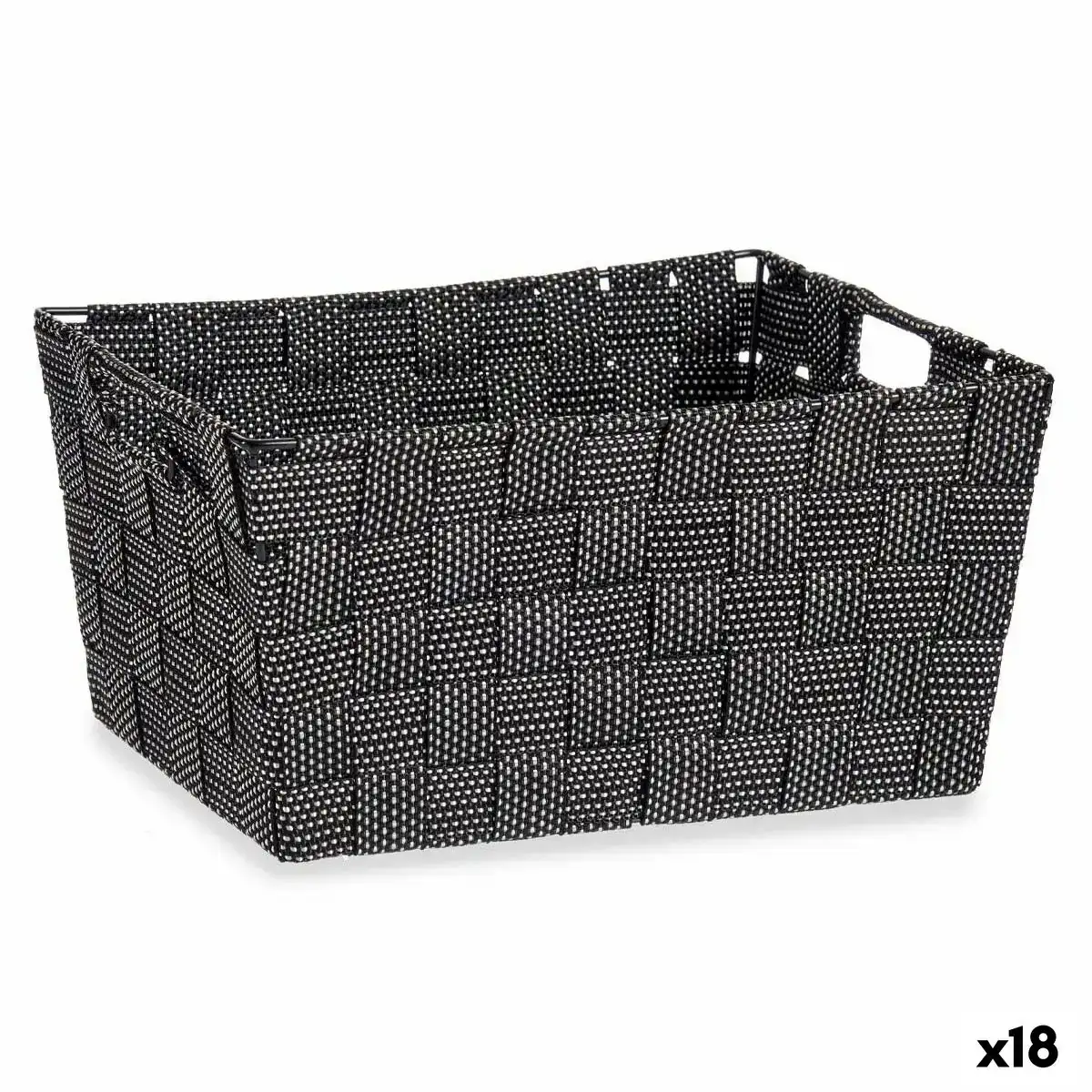 Panier multi usages noir tissu 20 x 14 x 30 cm 18 unites _7636. Bienvenue chez DIAYTAR SENEGAL - Où Choisir est une Invitation au Voyage. Explorez notre boutique en ligne et découvrez des produits qui vous transportent dans l'univers du Sénégal.