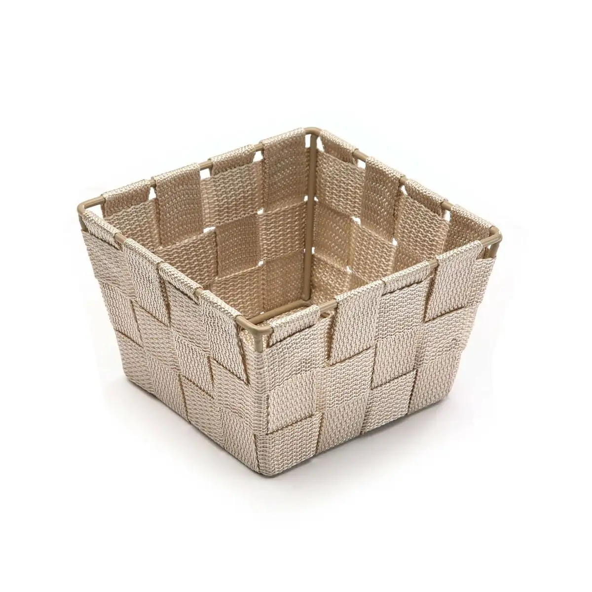 Panier multi usages versa beige 14 x 9 x 14 cm_8518. Entrez dans le Monde Éclectique de DIAYTAR SENEGAL. Explorez nos catégories et dénichez des trésors qui reflètent la richesse et l'authenticité du Sénégal.