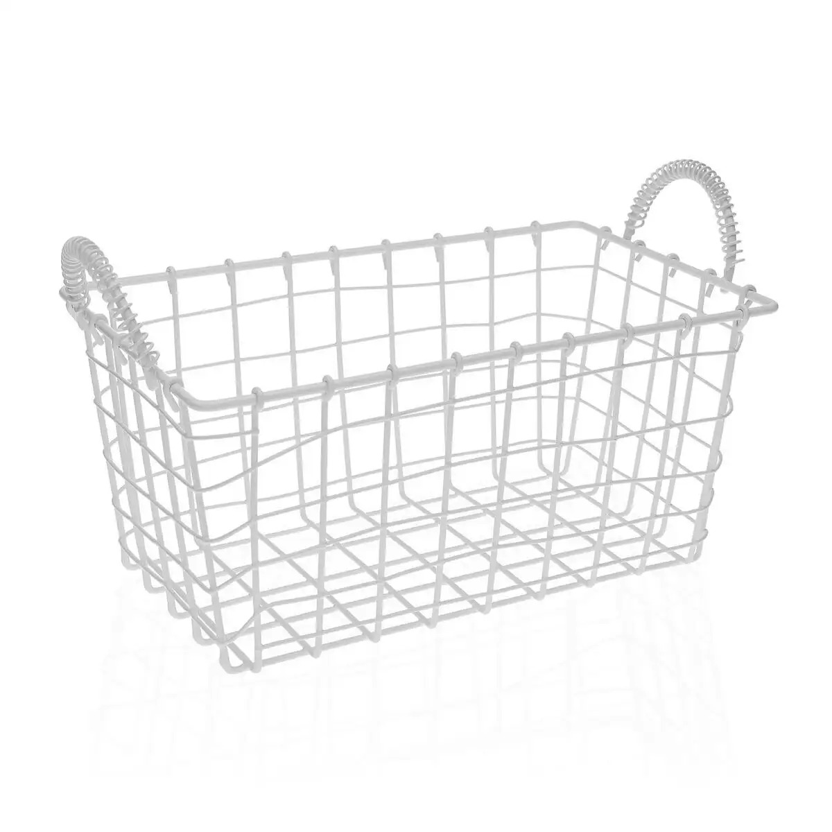 Panier multi usages versa blanc acier industriel 23 x 14 5 x 37 cm _3113. DIAYTAR SENEGAL - L'Art de Choisir, l'Art de S'émerveiller. Explorez notre gamme de produits et laissez-vous émerveiller par des créations authentiques et des designs modernes.