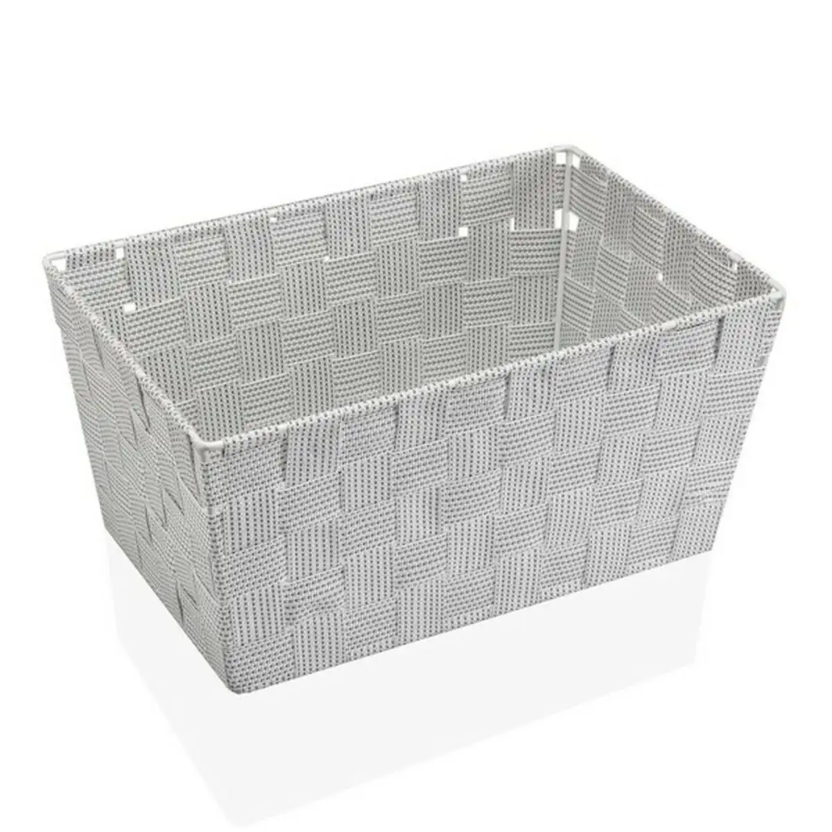 Panier multi usages versa noir blanc bain et douche 20 x 15 x 30 cm_7128. DIAYTAR SENEGAL - Votre Escale Shopping incontournable. Explorez notre boutique en ligne et dénichez des trésors qui reflètent la richesse culturelle et la modernité du Sénégal.