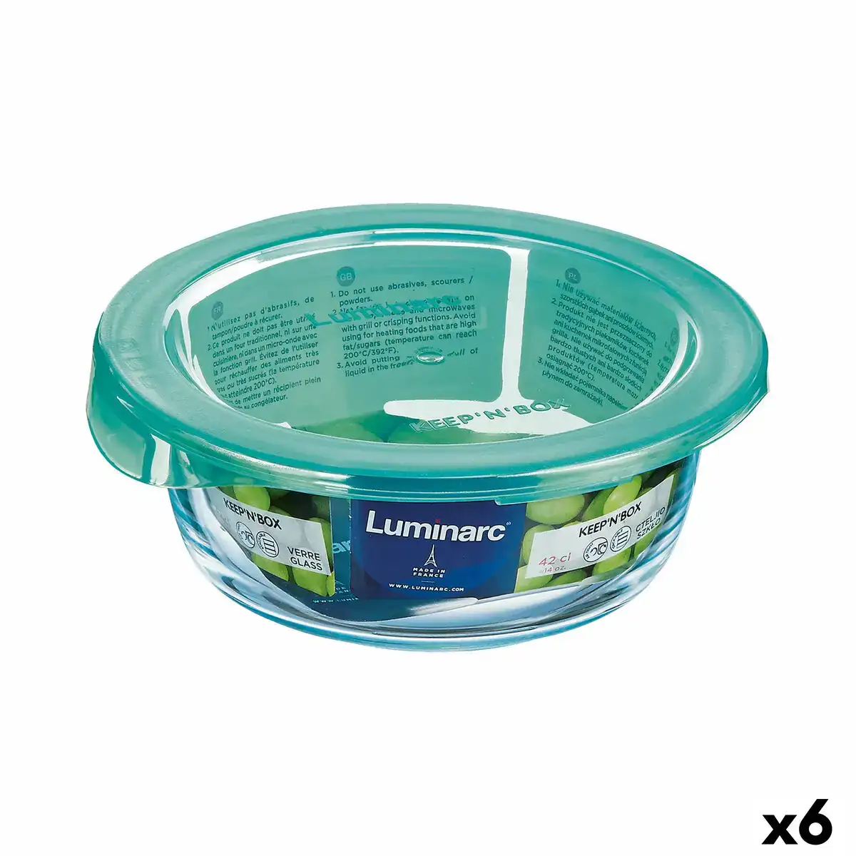 Panier repas rond avec couvercle luminarc keep n lagon turquoise 420 ml 11 5 x 5 4 cm verre 6 unites _3270. DIAYTAR SENEGAL - Là où Chaque Clic Compte. Parcourez notre boutique en ligne et laissez-vous guider vers des trouvailles uniques qui enrichiront votre quotidien.