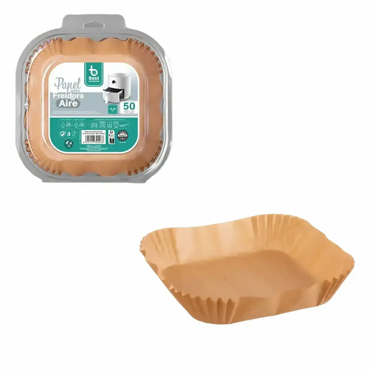 Papier pour friteuse sans huile best products green 730226 carre 50 unites 16 x 16 cm_3976. DIAYTAR SENEGAL - L'Art de Vivre avec Authenticité. Explorez notre gamme de produits artisanaux et découvrez des articles qui apportent une touche unique à votre vie.