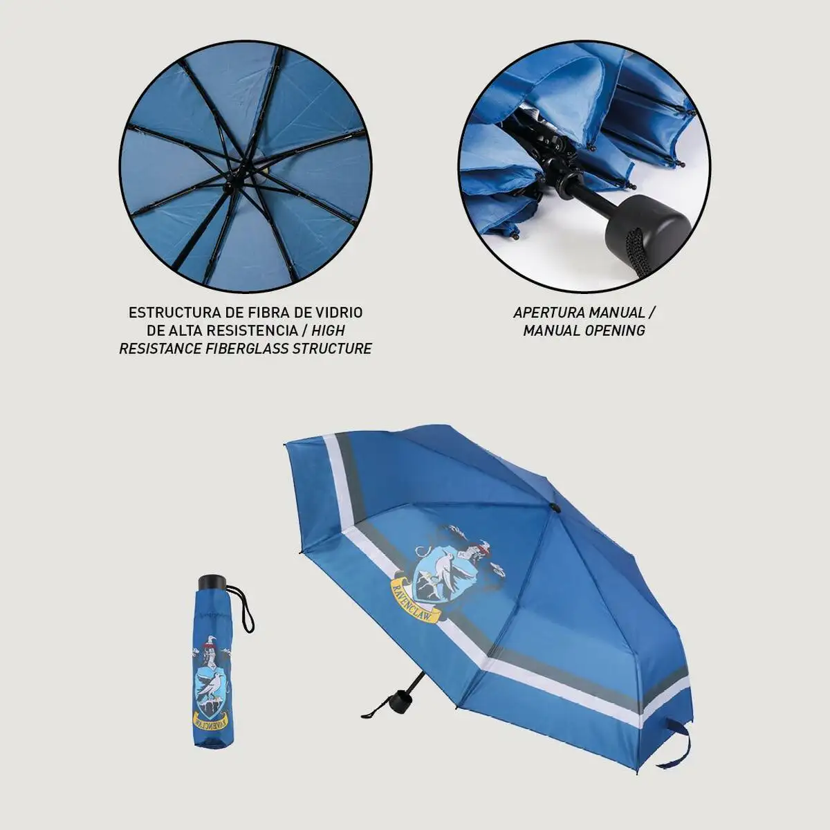 Parapluie pliable Harry Potter Ravenclaw Bleu 53 cm - DIAYTAR SÉNÉGAL