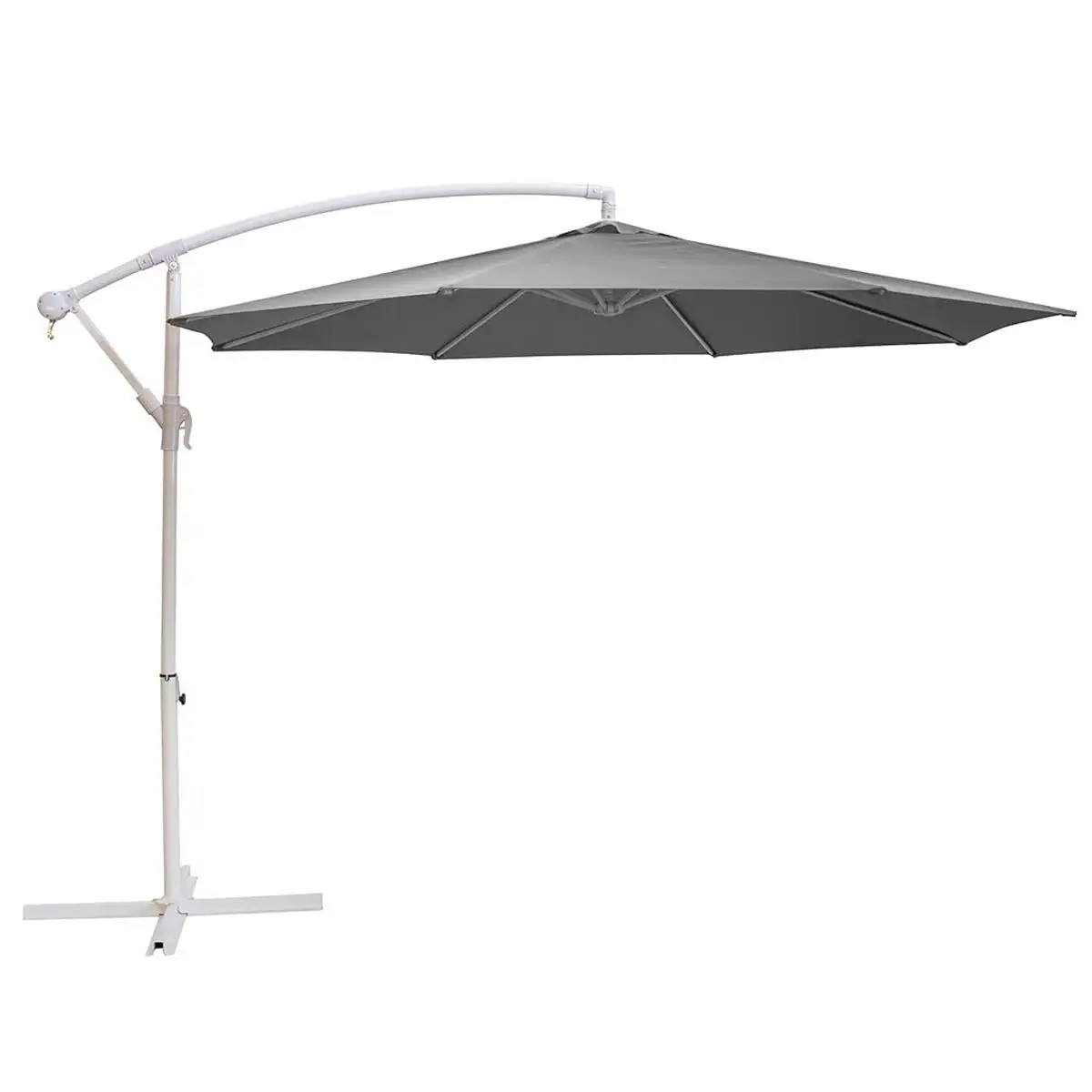 Parasol thais gris aluminium 300 cm_3637. Bienvenue chez DIAYTAR SENEGAL - Où le Shopping Devient une Aventure. Découvrez notre collection diversifiée et explorez des produits qui reflètent la diversité du Sénégal.