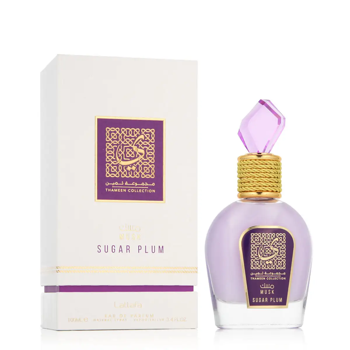 Parfum unisexe lattafa edp sugar plum 100 ml_4180. DIAYTAR SENEGAL - Votre Escapade Shopping Virtuelle. Explorez notre boutique en ligne et dénichez des trésors qui évoquent la culture et le savoir-faire sénégalais, un clic à la fois.