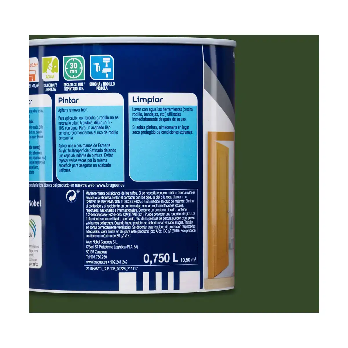 Peinture acrylique bruguer 5057506 galicia green 750 ml satine_1589. DIAYTAR SENEGAL - Où le Shopping est un Plaisir Engagé. Parcourez notre catalogue et choisissez des produits qui respectent vos valeurs et vos attentes.