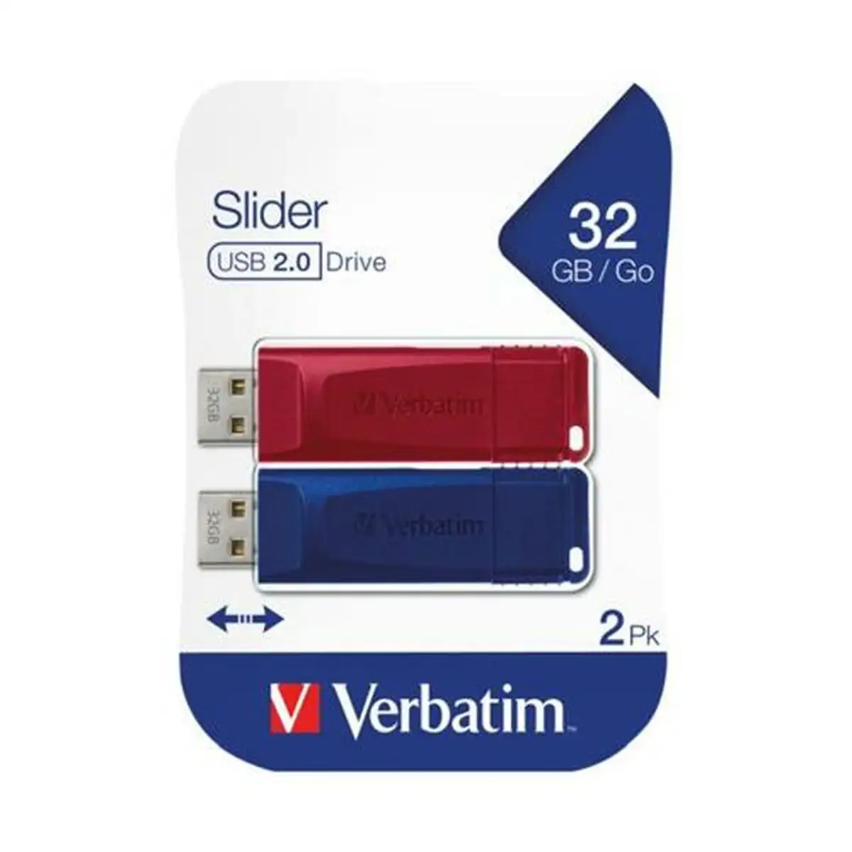 Pendrive verbatim slider 2 pieces multicouleur 32 gb 2 unites _8547. DIAYTAR SENEGAL - Où Choisir Devient une Expression de Soi. Découvrez notre boutique en ligne et trouvez des articles qui révèlent votre personnalité et votre style.