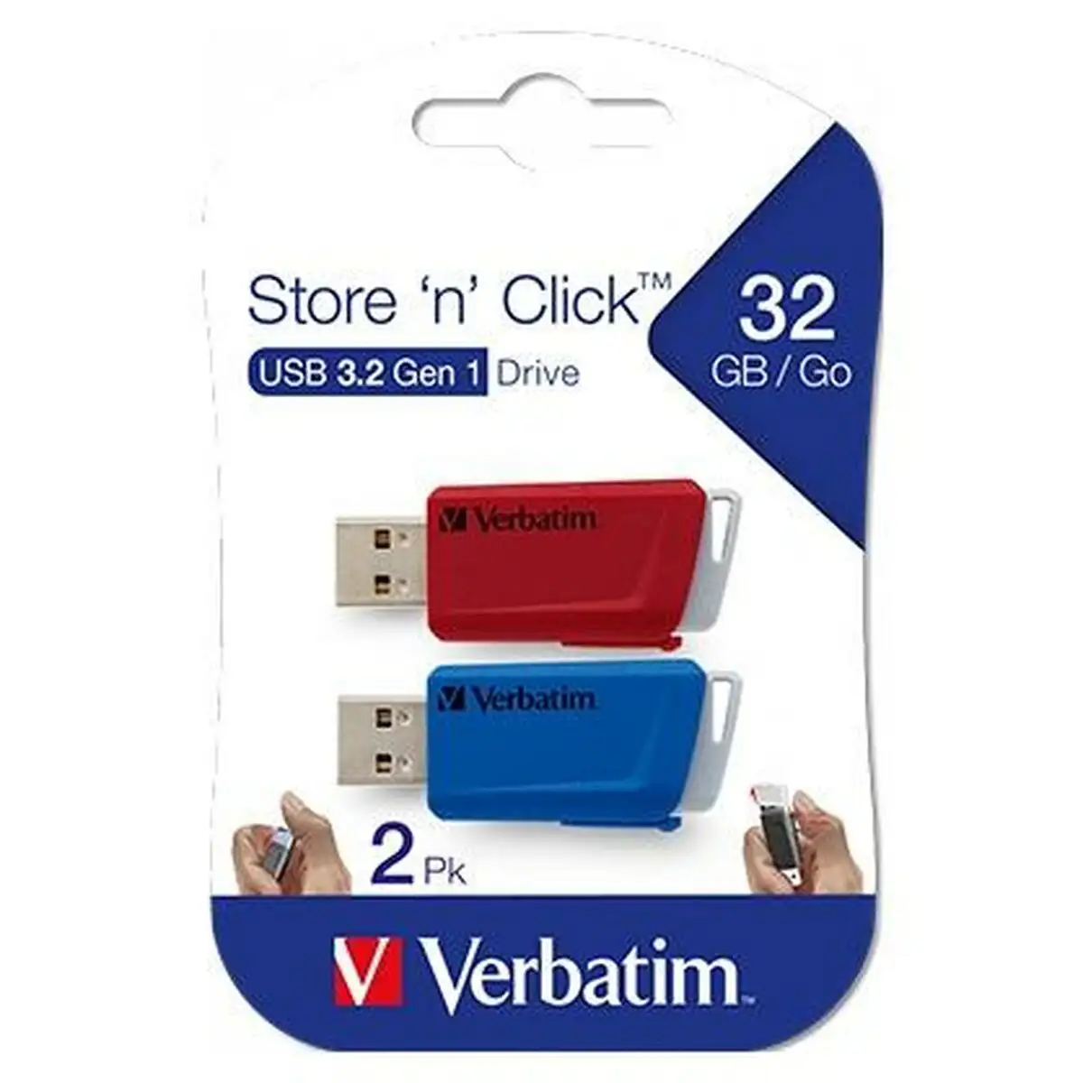 Pendrive verbatim store n click 2 pieces multicouleur 32 gb_3976. DIAYTAR SENEGAL - L'Univers du Choix et de l'Authenticité. Explorez notre catalogue et découvrez des articles qui incarnent le patrimoine du Sénégal et la modernité du monde.