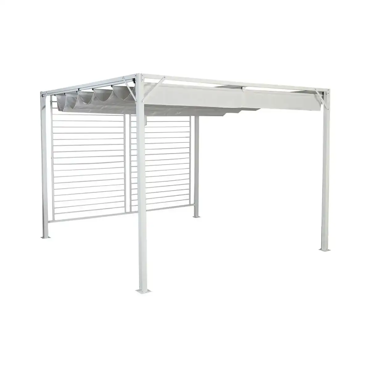Pergola dkd home decor blanc 296 x 296 x 225 cm acier_3982. DIAYTAR SENEGAL - Où Choisir Devient une Expérience Personnalisée. Explorez notre boutique en ligne pour découvrir des produits qui s'adaptent à votre style et à votre essence.