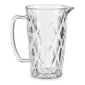 Pichet diamant transparent verre 1l_5582. DIAYTAR SENEGAL - L'Art de Vivre l'Excellence au Quotidien. Explorez notre gamme et choisissez des produits qui ajoutent une note de prestige à votre vie.