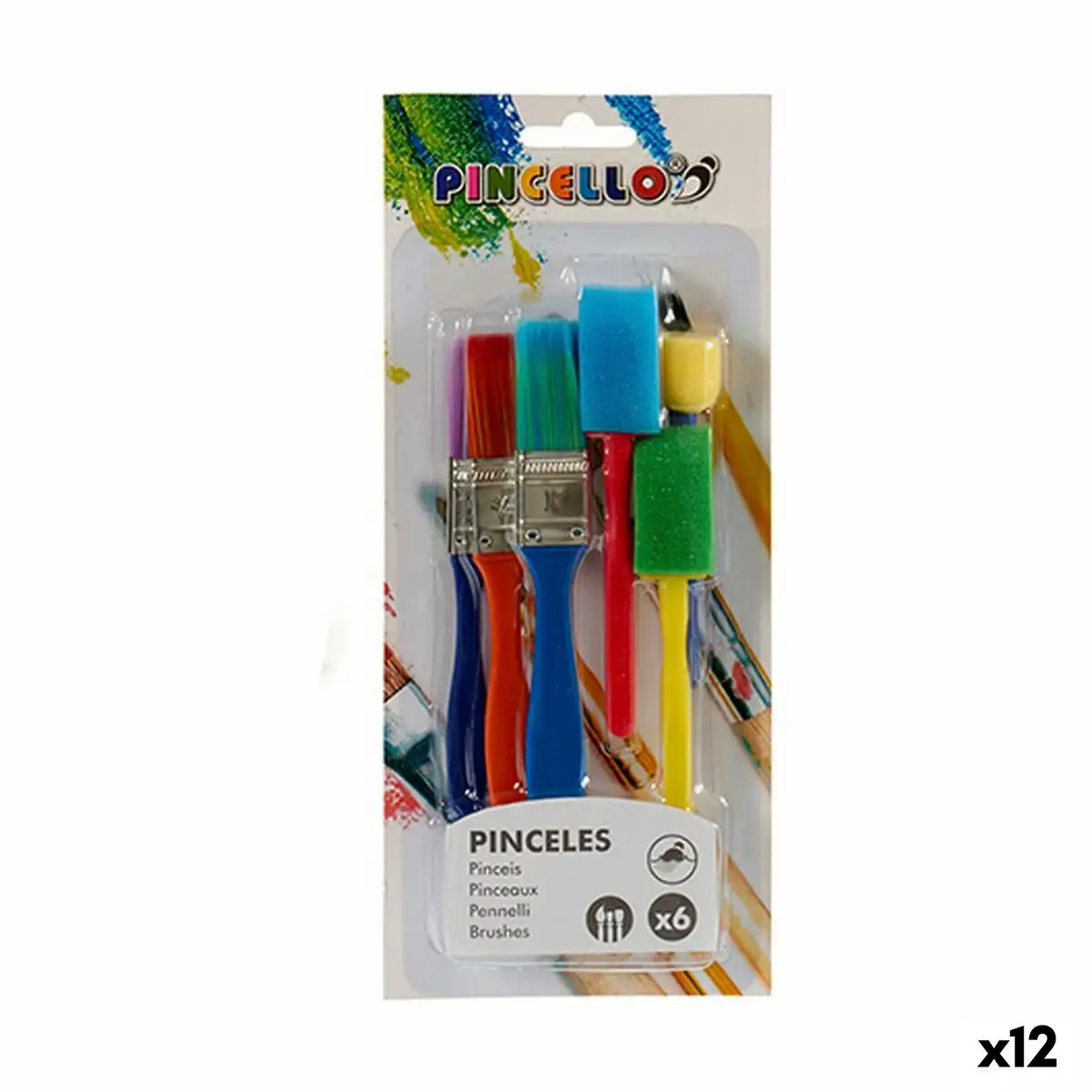 Pinceaux multicouleur lot eponge poil fer blanc plastique 12 unites _6436. DIAYTAR SENEGAL - Votre Plateforme Shopping de Confiance. Naviguez à travers nos rayons et choisissez des produits fiables qui répondent à vos besoins quotidiens.