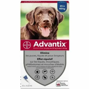 Pipette pour chien advantix 25 40 kg_9607. DIAYTAR SENEGAL - Votre Plateforme Shopping Engagée. Explorez notre catalogue et choisissez des produits qui reflètent notre dévouement envers la qualité et la satisfaction du client.