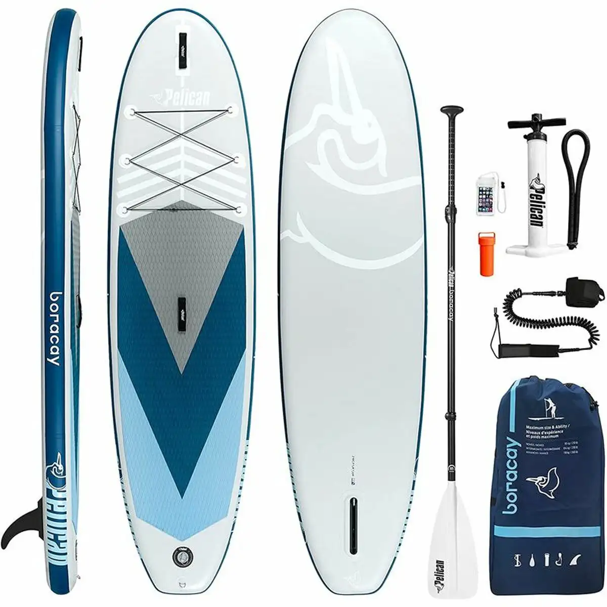 Planche de paddle surf gonflable avec accessoires boracay bleu_1004. Bienvenue sur DIAYTAR SENEGAL - Où Choisir est un Voyage Sensoriel. Plongez dans notre catalogue et trouvez des produits qui éveillent vos sens et embellissent votre quotidien.