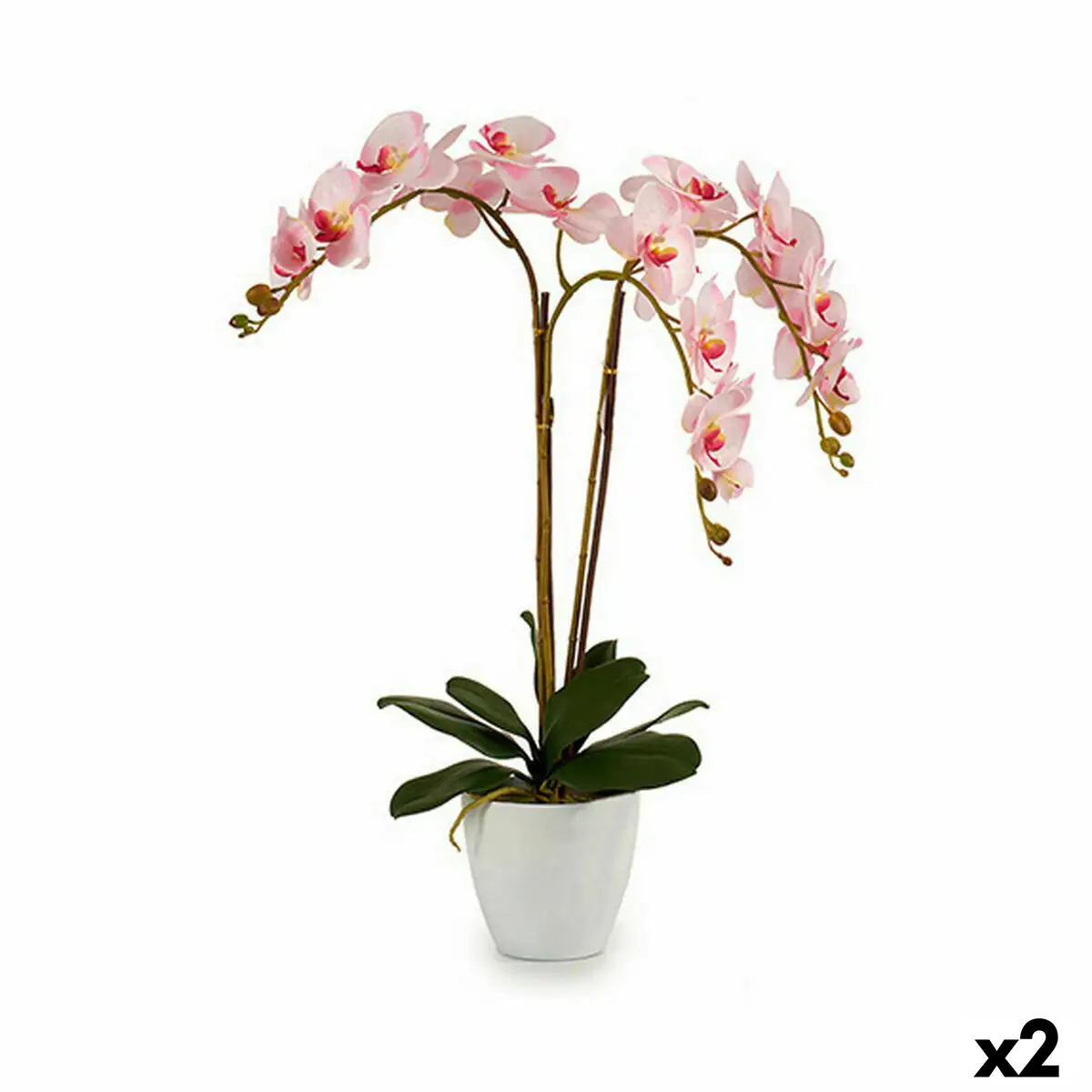 Plante decorative orchidee plastique 40 x 77 x 35 cm 2 unites _7719. DIAYTAR SENEGAL - Où la Qualité est Notre Engagement. Explorez notre boutique en ligne pour découvrir des produits conçus pour vous apporter satisfaction et plaisir.