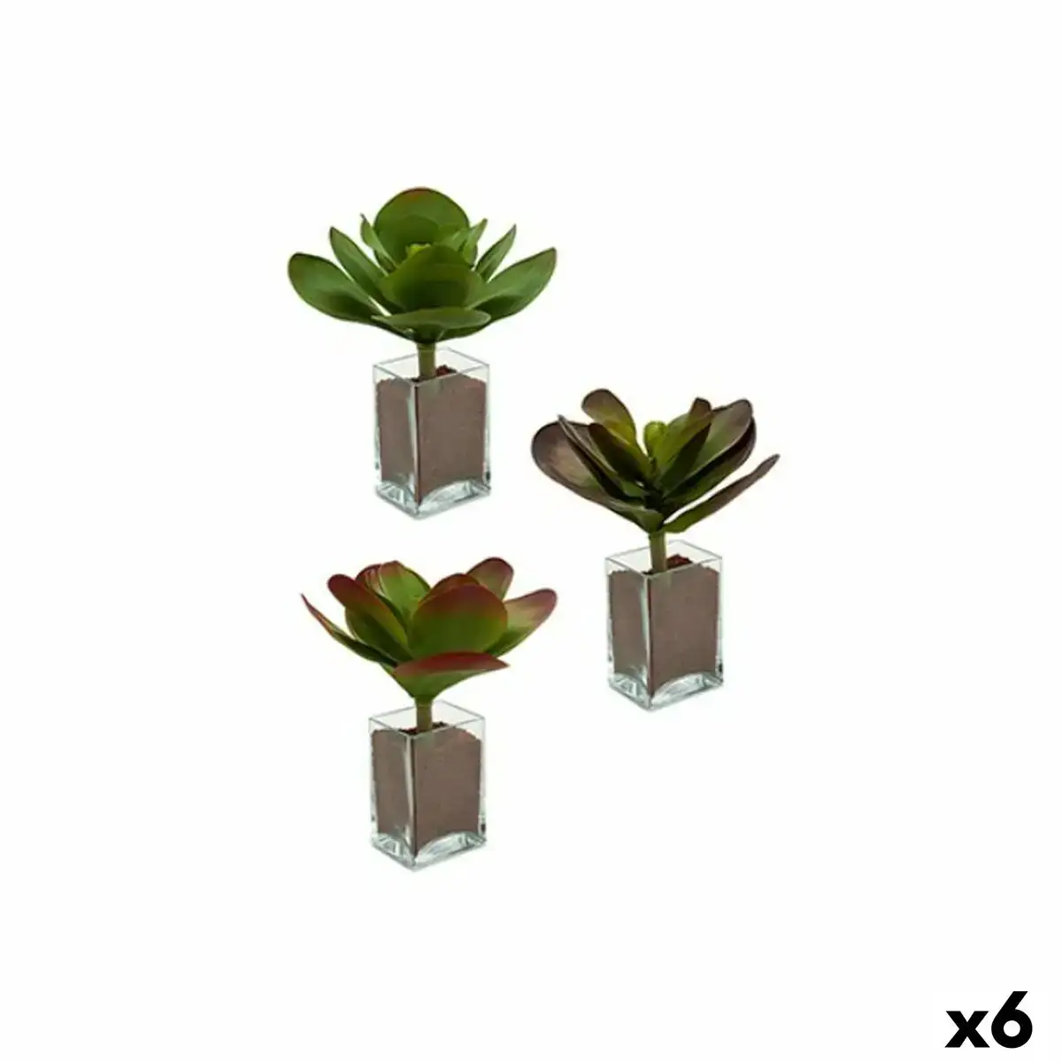 Plante decorative volets grand bicolore plastique 27 x 29 x 27 cm 6 unites _4708. DIAYTAR SENEGAL - L'Art de Vivre en Couleurs. Découvrez notre boutique en ligne et trouvez des produits qui ajoutent une palette vibrante à votre quotidien.