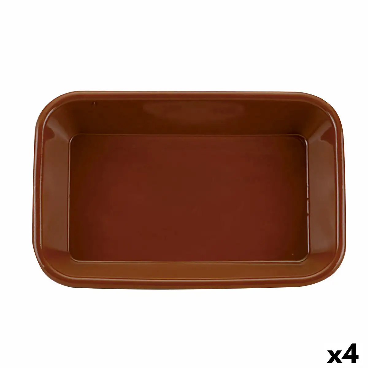 Plat a gratin raimundo faience ceramique marron 35 x 25 x 6 cm 4 unites _2742. DIAYTAR SENEGAL - Votre Destination Shopping d'Exception. Parcourez nos rayons virtuels et choisissez des produits qui incarnent l'excellence et la diversité.