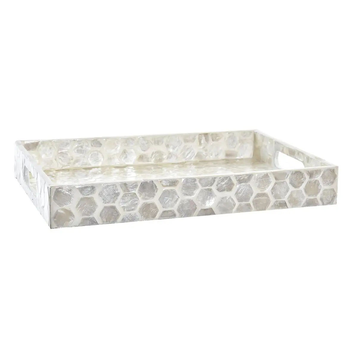 Plateau aperitif dkd home decor mosaique blanc nacre noire 30 x 20 x 4 cm boho_1310. DIAYTAR SENEGAL - Votre Passage vers l'Exceptionnel. Naviguez à travers notre sélection minutieuse et découvrez des articles qui apportent une touche spéciale à chaque instant de votre vie.