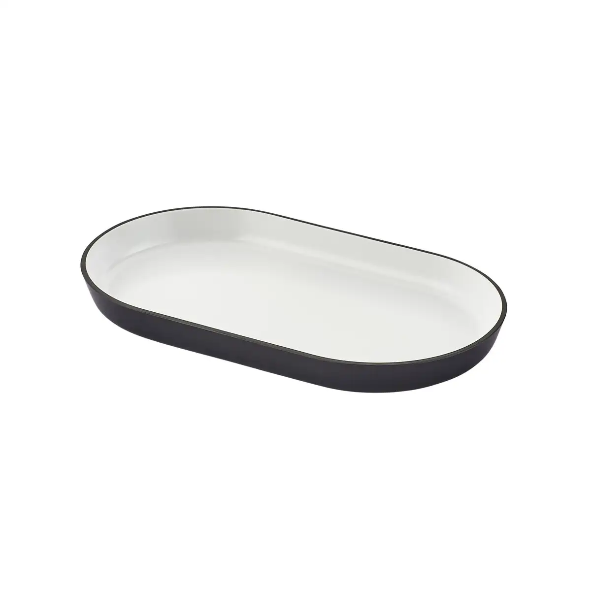 Plateau blanc noir melamine ovale 24 x 14 x 2 5 cm _4008. DIAYTAR SENEGAL - Un Monde de Possibilités à Portée de Clic. Parcourez notre site web pour découvrir des sélections infinies, de l'épicerie aux bijoux, et vivez une expérience d'achat sans pareil.