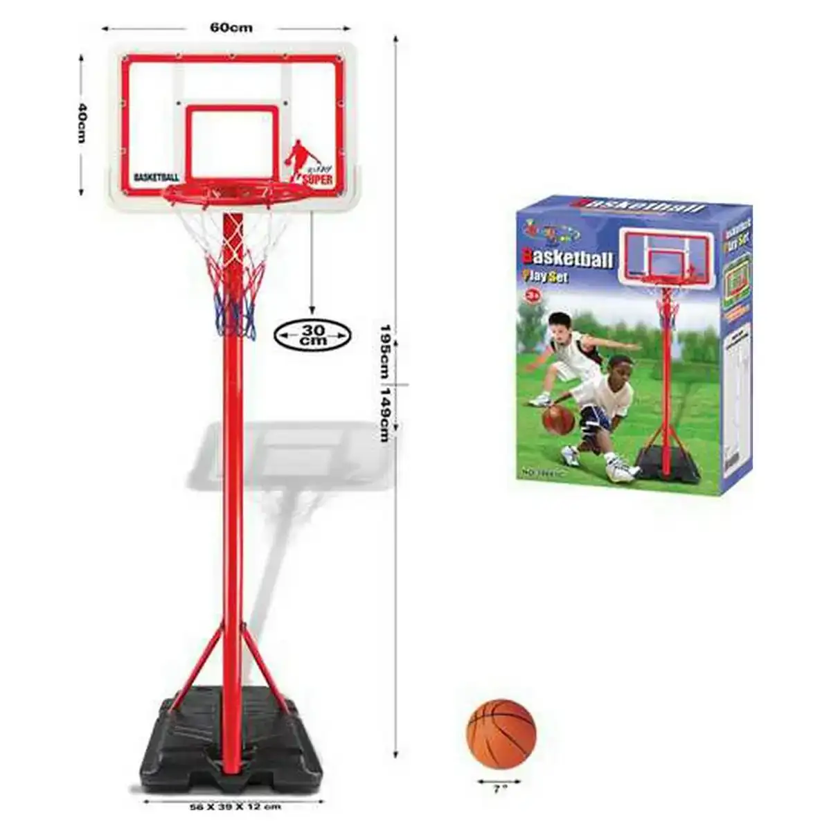 Playset basketball 60 x 40 cm_8696. DIAYTAR SENEGAL - Où Chaque Sélection est une Victoire. Découvrez notre boutique en ligne et trouvez des articles qui vous rendent la vie plus belle, un choix à la fois.