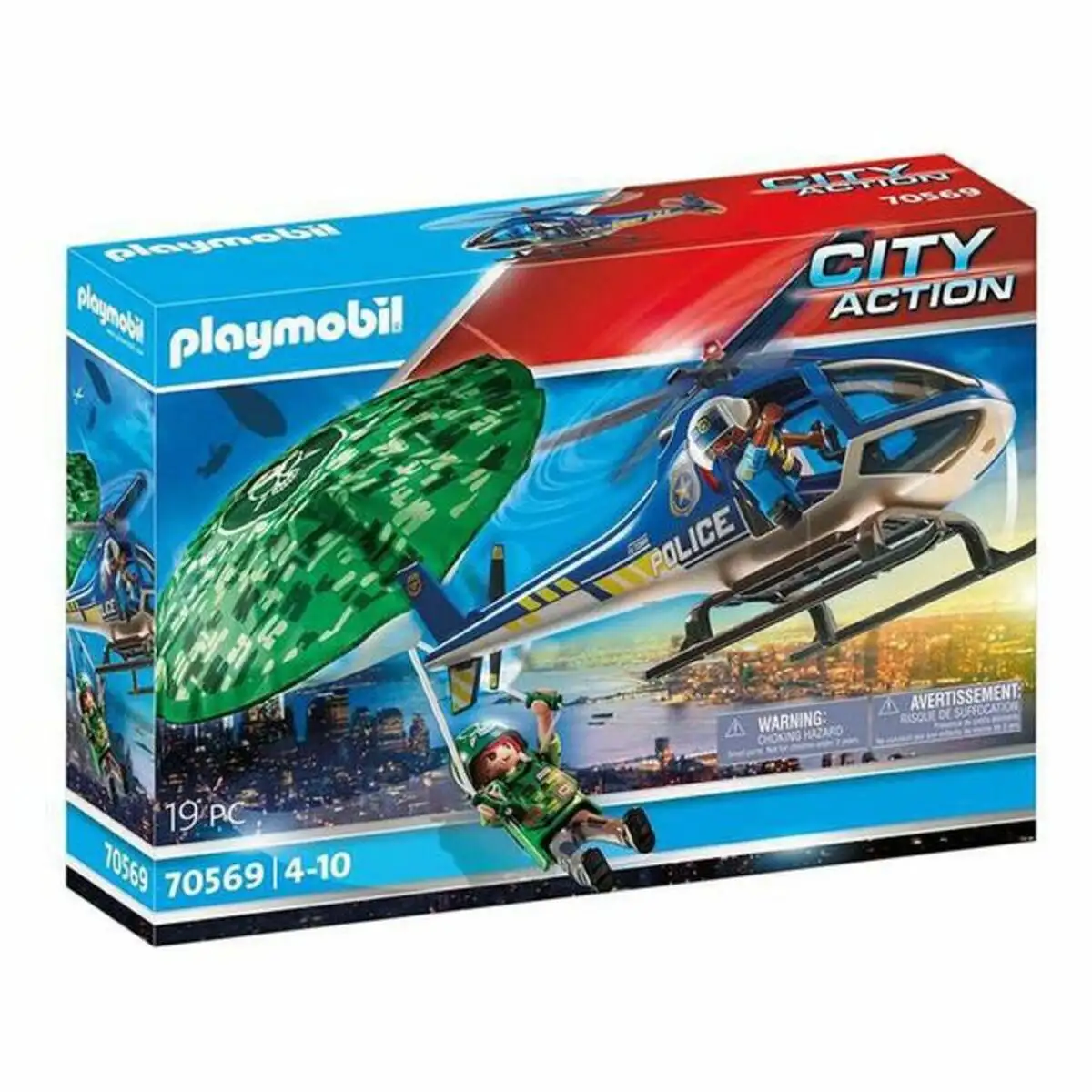 Playset city action police helicopter parachute chase playmobil 70569 19 pcs _3964. Bienvenue sur DIAYTAR SENEGAL - Où le Shopping est une Affaire Personnelle. Découvrez notre sélection et choisissez des produits qui reflètent votre unicité et votre individualité.