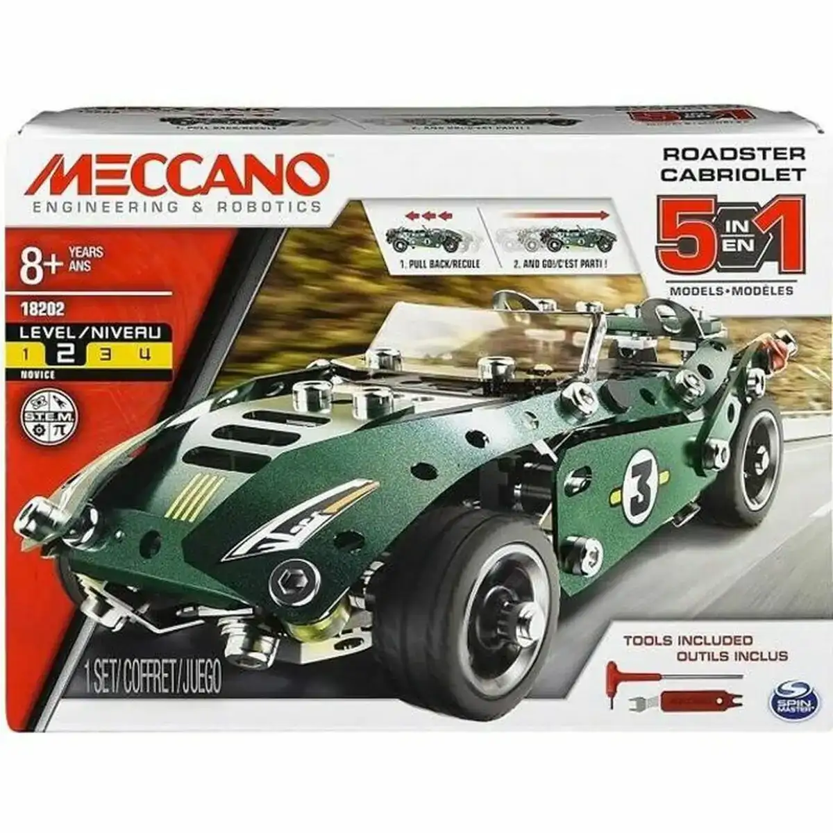 Playset meccano 18202 convertible 5 in 1 retro friction_4598. Bienvenue sur DIAYTAR SENEGAL - Où Chaque Produit a son Histoire. Découvrez notre sélection unique et choisissez des articles qui racontent la richesse culturelle et artistique du Sénégal.