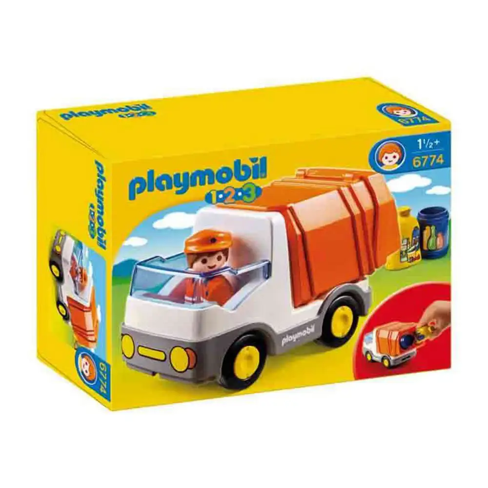 Playset playmobil 1 2 3 garbage truck 6774_3890. DIAYTAR SENEGAL - Votre Escale Shopping incontournable. Explorez notre boutique en ligne et dénichez des trésors qui reflètent la richesse culturelle et la modernité du Sénégal.