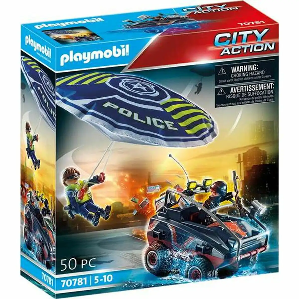 Playset playmobil city action police parachute with amphibious vehicle 70781 50 pcs _5401. DIAYTAR SENEGAL - Là où le Chic Rencontre la Tradition. Naviguez à travers notre catalogue et choisissez des produits qui équilibrent l'élégance intemporelle et l'innovation moderne.