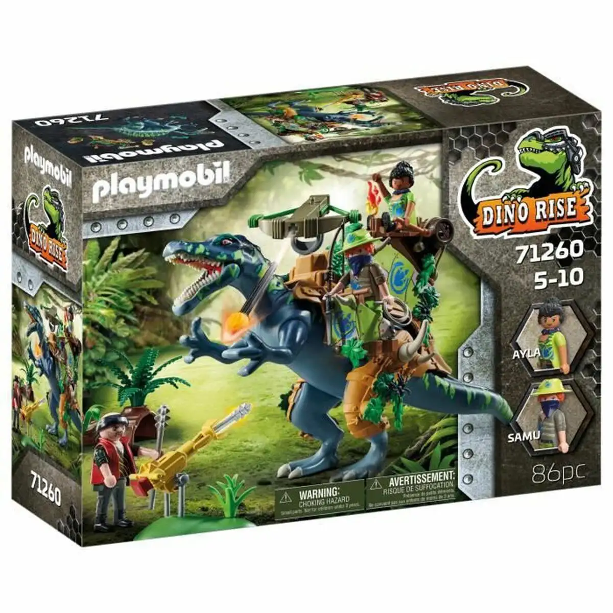 Playset playmobil dino rise spinosaur and fighter 71260 86 pieces _3935. DIAYTAR SENEGAL - L'Art de Choisir, l'Art de Se Distinquer. Naviguez à travers notre catalogue et choisissez des produits qui ajoutent une note d'élégance à votre style unique.