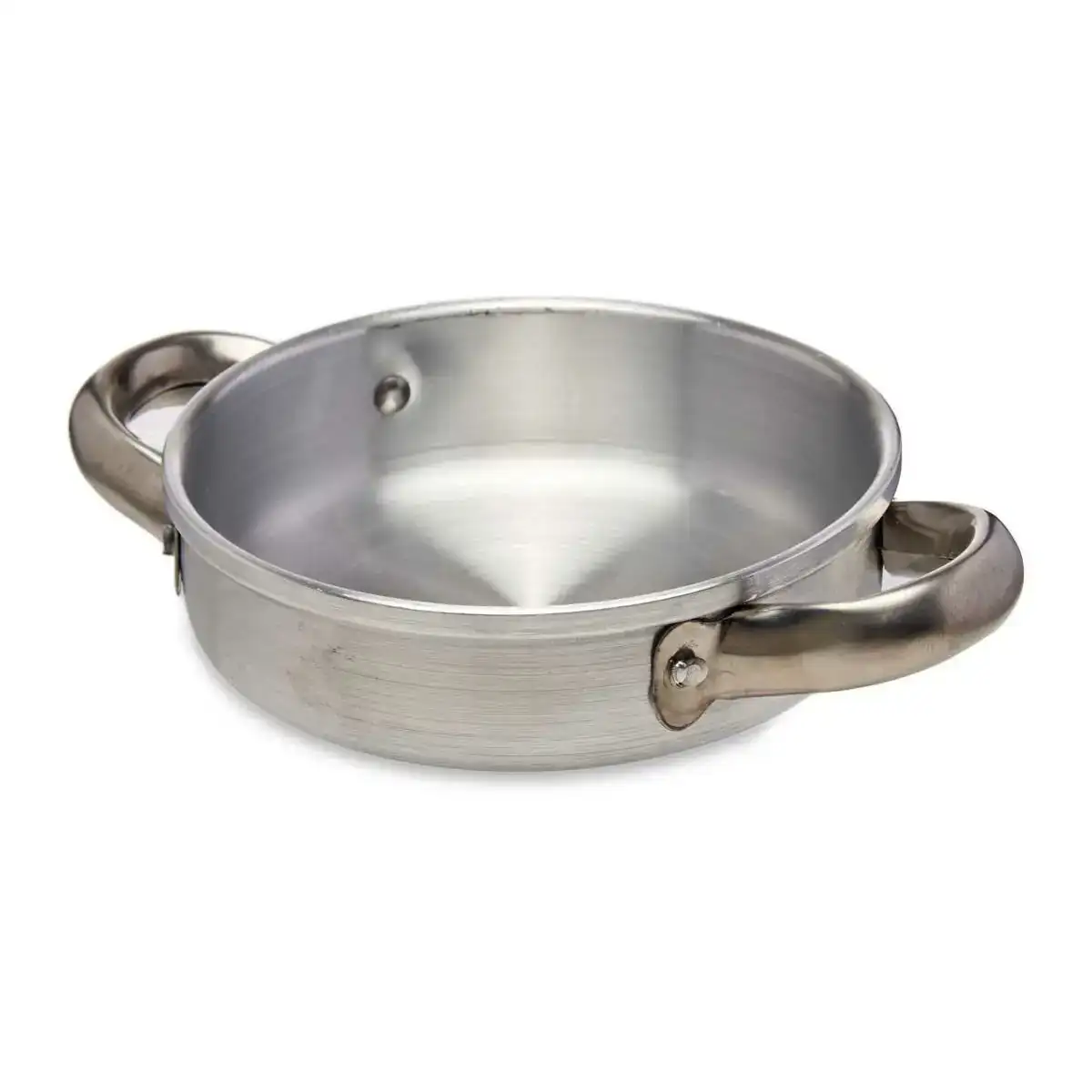 Poele creuse avec anses o 15 cm argente aluminium_3002. Bienvenue chez DIAYTAR SENEGAL - Où le Shopping Devient une Aventure. Découvrez notre collection diversifiée et explorez des produits qui reflètent la diversité du Sénégal.
