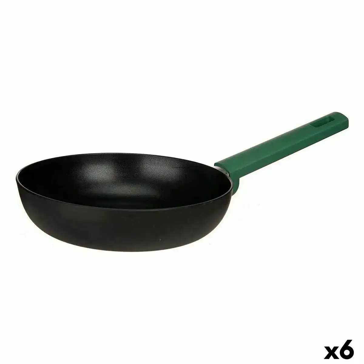 Poele o 22 cm noir vert 6 unites _9548. DIAYTAR SENEGAL - L'Art de Vivre le Shopping en Ligne. Découvrez notre plateforme intuitive et trouvez des produits qui vous inspirent et vous enchantent, à chaque clic.